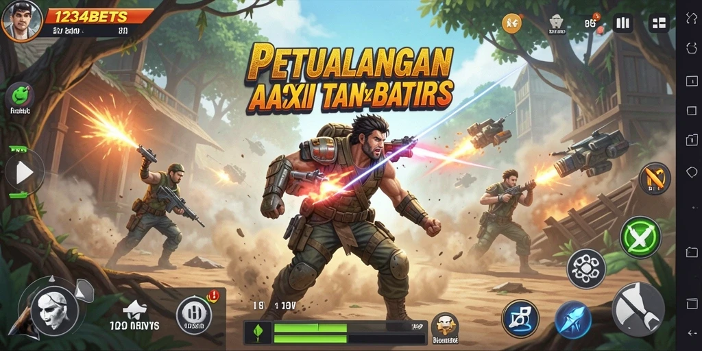 Tampilan aksi seru dalam gameplay 1234BETS yang mendebarkan.