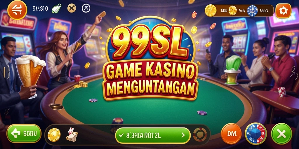 Screenshot gameplay 99SL menampilkan suasana kasino yang seru.