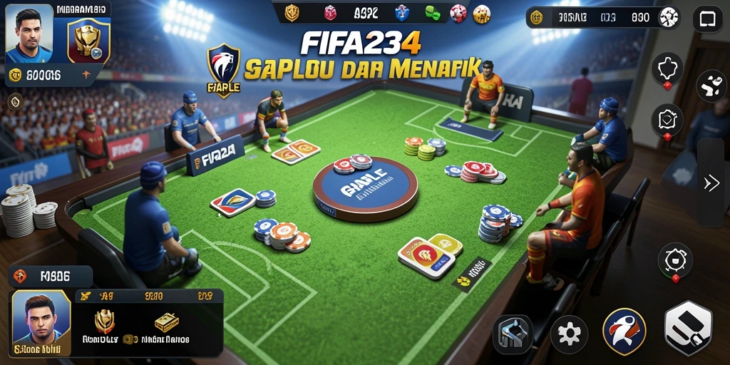 Screenshot gameplay FIFA234 menampilkan aksi seru dalam permainan Gaple.