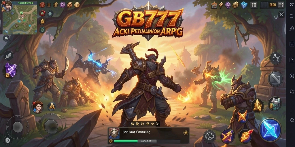 Tampilan aksi seru dalam gameplay ARPG GB777.