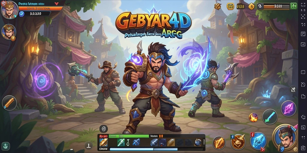 Gameplay seru GEBYAR4D dengan aksi mendebarkan.