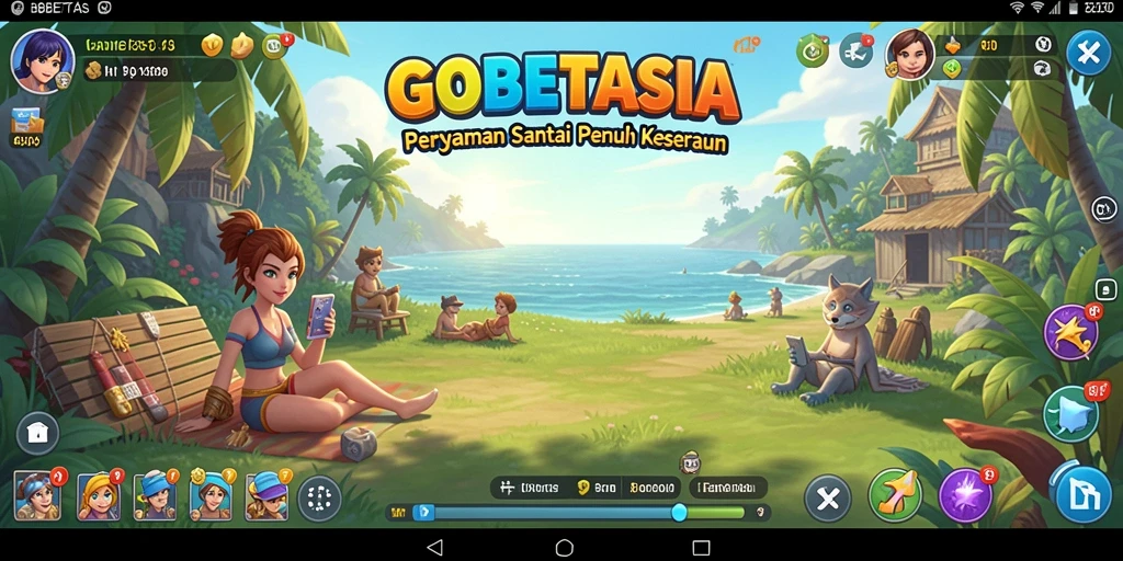 Tangkapan layar GOBETASIA memperlihatkan gameplay yang seru dan interaktif.