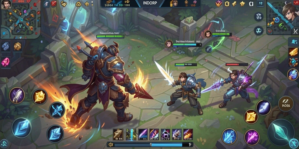 Gameplay seru INDORP dengan karakter yang beragam dan aksi menarik.