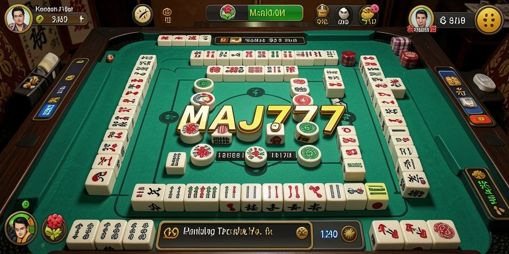 Tampilan gameplay MAJ777 dengan grafik ubin Mahjong yang menarik.