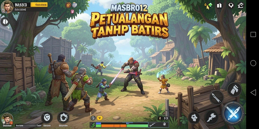 Tampilan gameplay utama MASBRO12 menampilkan petualangan Open World yang epik.