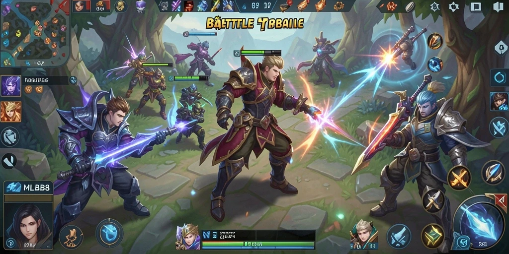 Tampilan gameplay seru dalam MLBB8 saat pertempuran Battle Royale.
