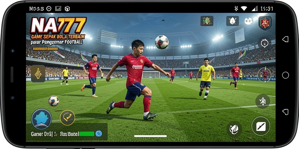 Tampilan gameplay NA777 yang menegangkan dan realistis dalam pertandingan sepak bola.