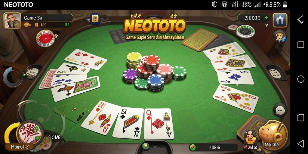 Tampilan gameplay NEOTOTO yang seru dan menarik dalam Gaple.