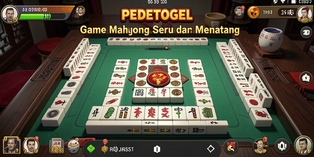 Tampilan gameplay Mahjong yang seru dan menantang di PEDETOGEL.