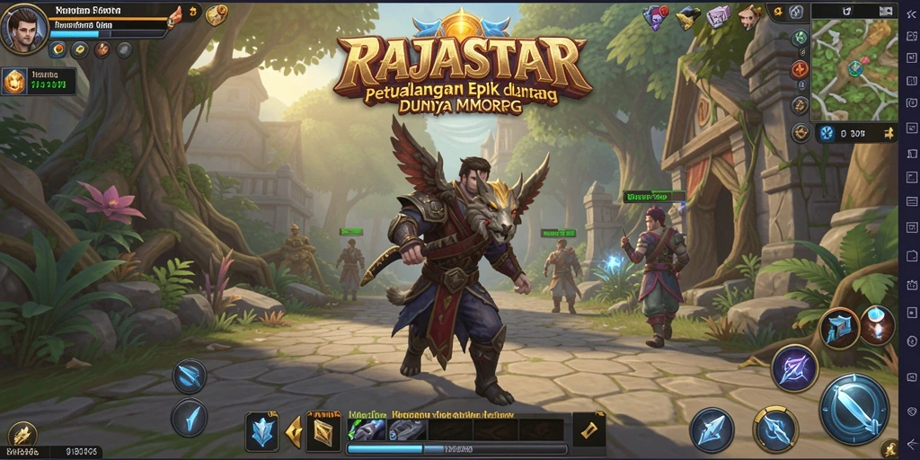Gameplay menarik RAJASTAR menampilkan aksi seru dalam pertarungan MMORPG.