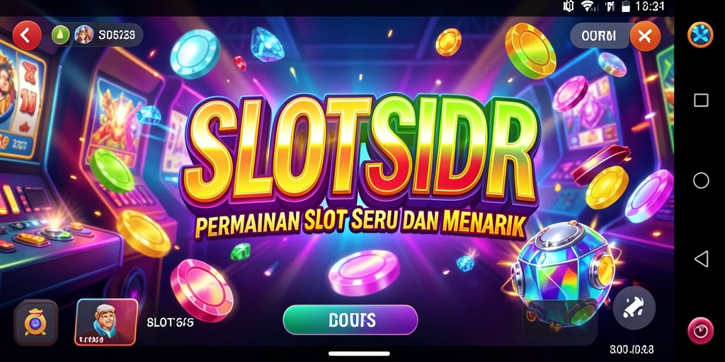 Screenshot SLOTSIDR menampilkan gameplay seru dengan berbagai tema slot.