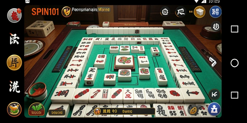 Screenshot gameplay SPIN101 menampilkan papan Mahjong yang menantang.