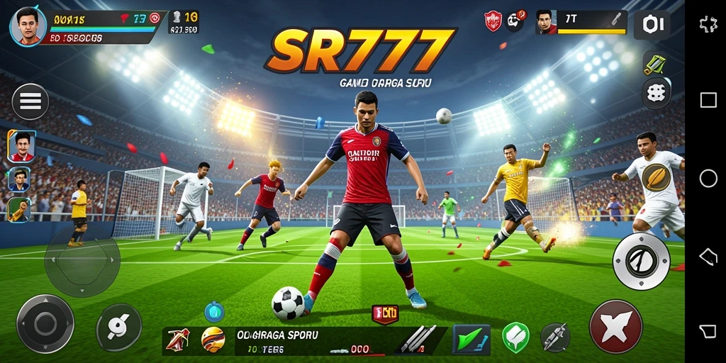Tangkapan layar menunjukkan aksi seru dalam gameplay SR777.