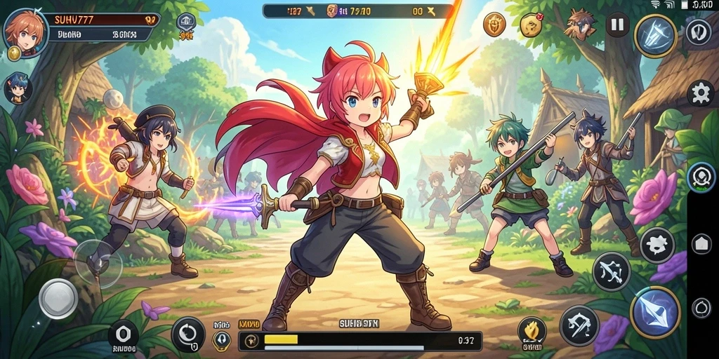 Screenshot gameplay menakjubkan dari SUHU777 yang menunjukkan aksi seru.