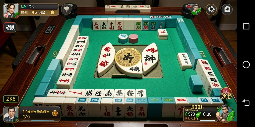Tampilan gameplay ZK6 dengan grafis Mahjong yang memukau.